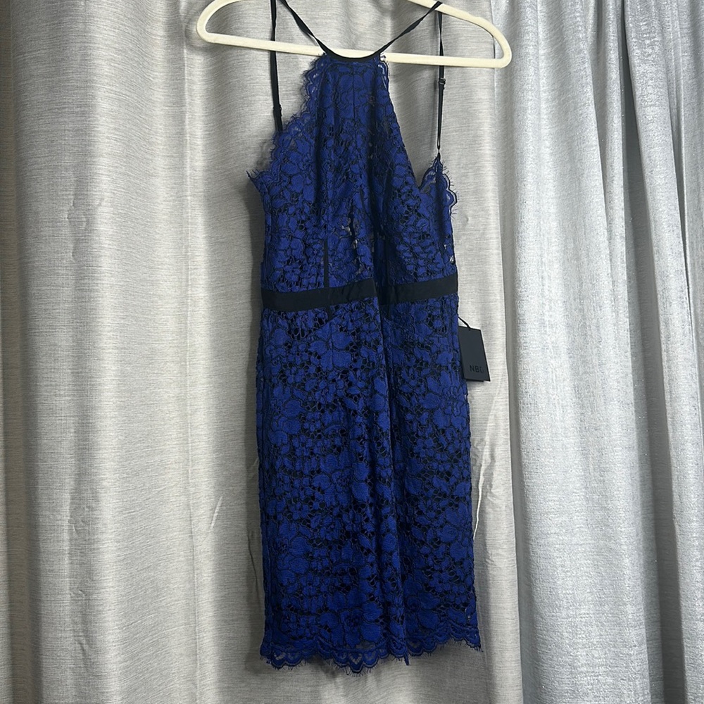 NBD Blue lace dress